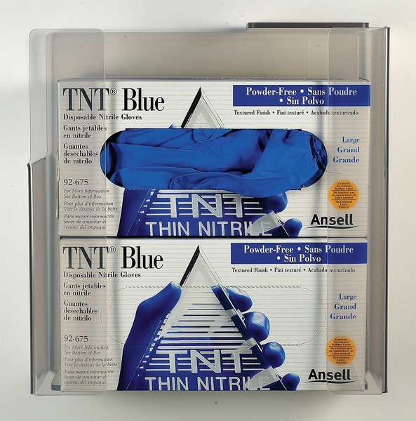 Universal Glove Dispenser, PETG, Clr, 2 Box