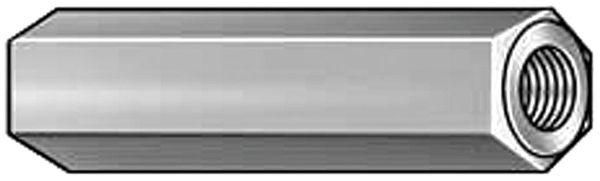 Hex Standoff, #6-32 Thrd Sz, 1 in L, 1 in Thrd L Aluminum Plain, 3/8