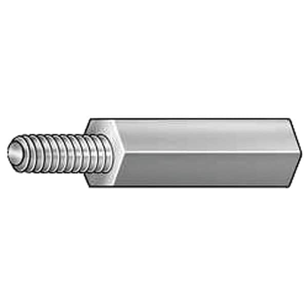 Hex Standoff, #6-32 Thrd Sz, 1-1/2 in L, 1-1/2 in Thrd L Aluminum Plain, 1/4