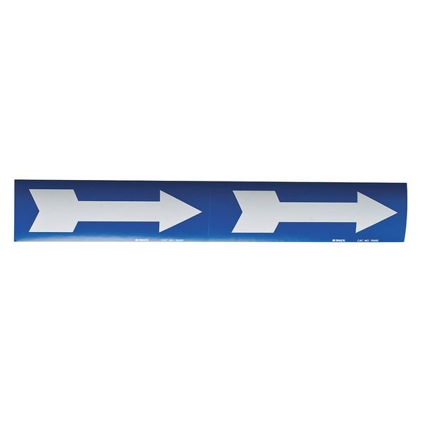 Pipe Marker, Arrow - Single, Blue, 3 to6 In