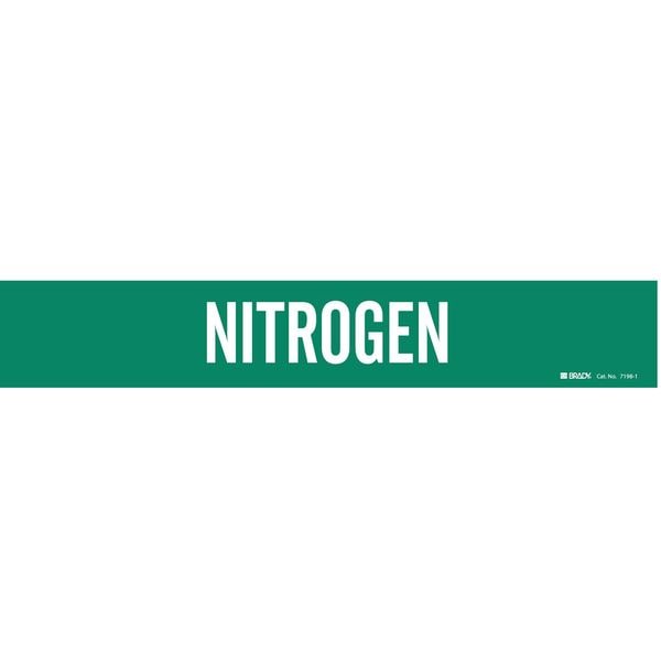 Pipe Marker, Nitrogen, Gn, 2-1/2 to7-7/8 In, 7198-1