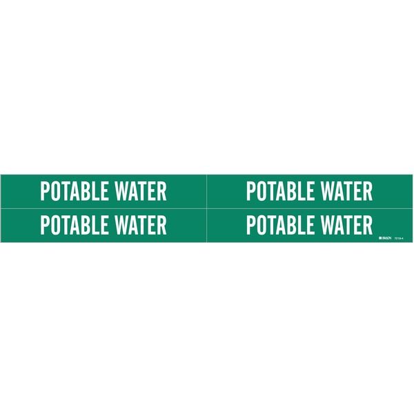 Pipe Marker, Potable Water, 3/4to2-3/8 In