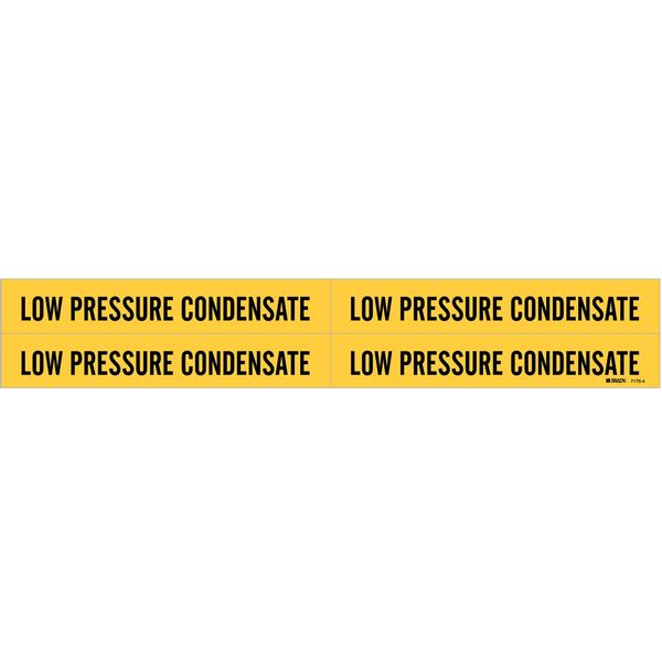 Pipe Marker, Low Pressure Condensate, Yel, 7175-4