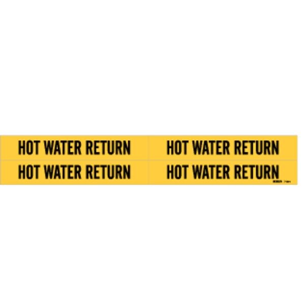 Pipe Mrkr, Hot Water Return, 3/4to2-3/8 In