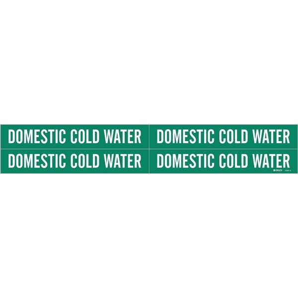 Pipe Mrkr, Domestic Cold Water, 3/4to2-3/8