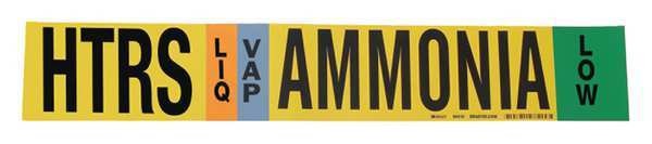 Ammonia Pipe Marker, HTRS, 3 to 5In