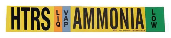 Ammonia Pipe Marker, HTRS, 8In and Above, 90450