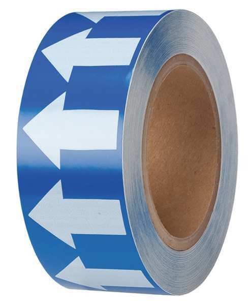 Arrow Tape, White/Blue, 2 In. W