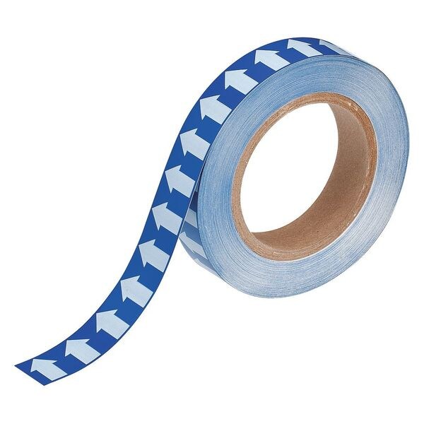 Arrow Tape, White/Blue, 1 In. W