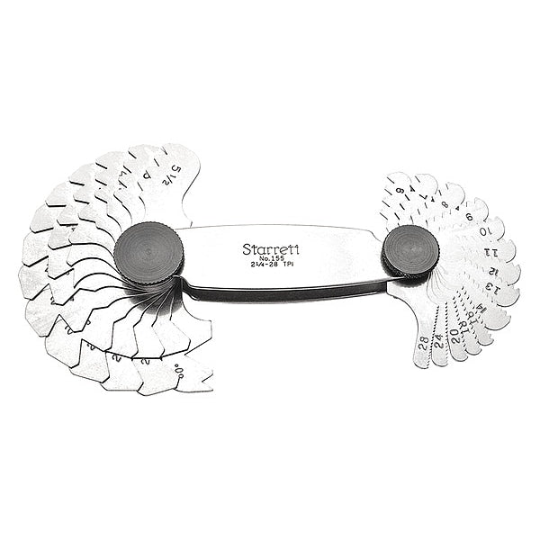 Screw Pitch Gage, 27 Leaves, 2.75-28 TPI