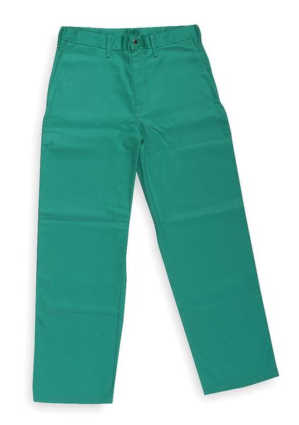 Flame-Retardant Treated Cotton Pants, Green, 3XL