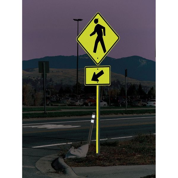 Sign Post Reflector, Green, 60 In. L