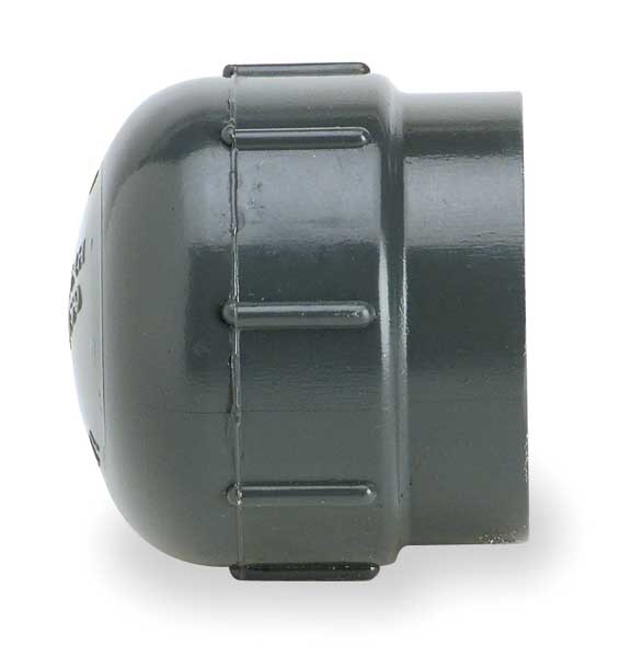 PVC Cap, NPT, 1/2 in Pipe Size