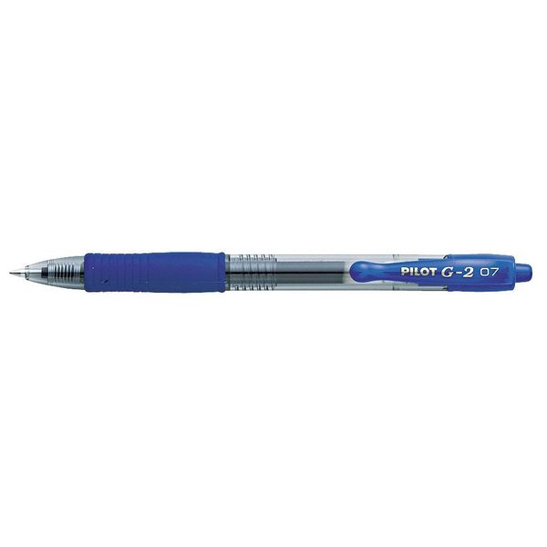 Retractable Gel Pen, Fine 0.7 mm, Blue PK12