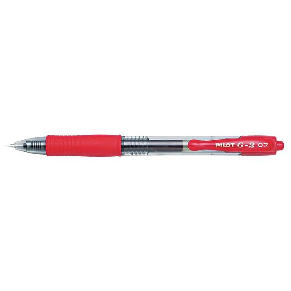 Retractable Gel Pen, Fine 0.7 mm, Red PK12