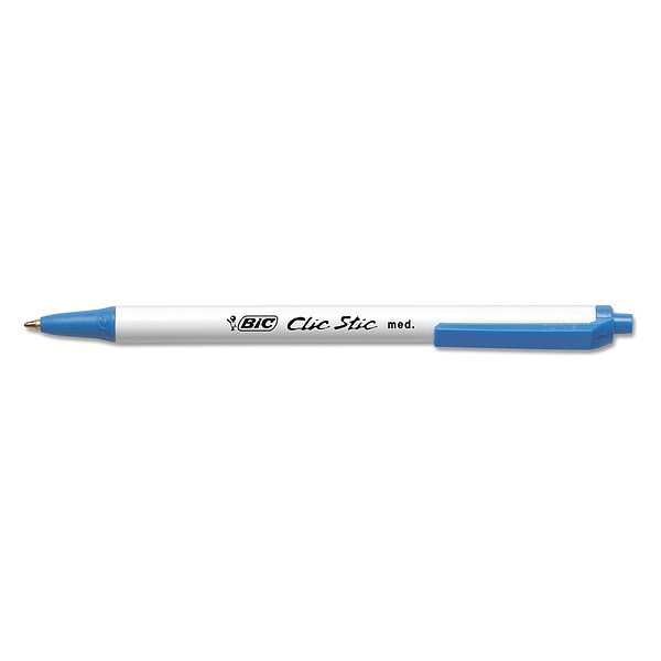 Retractable Ballpoint Pen, Medium 1.0 mm, Blue PK12