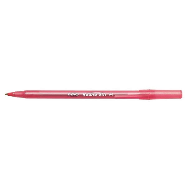 Stick Ballpoint Pen, Medium 1.0 mm, Red PK12
