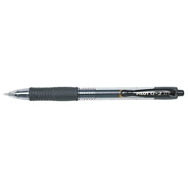 Retractable Gel Pen, Fine 0.7 mm, Black PK12