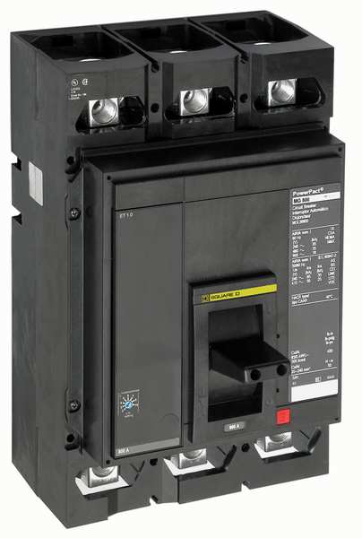 Molded Case Circuit Breaker, 500 A, 600V AC, 3 Pole, Lug In/Lug Out Mounting Style, MJ Series