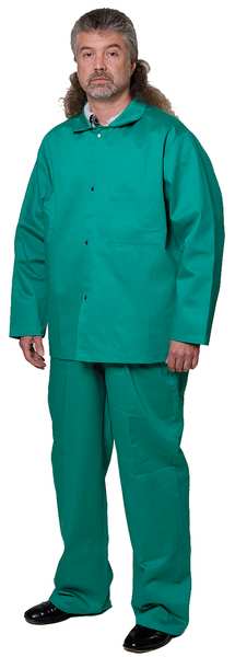 Flame-Retardant Treated Cotton Pants, Green, 3XL