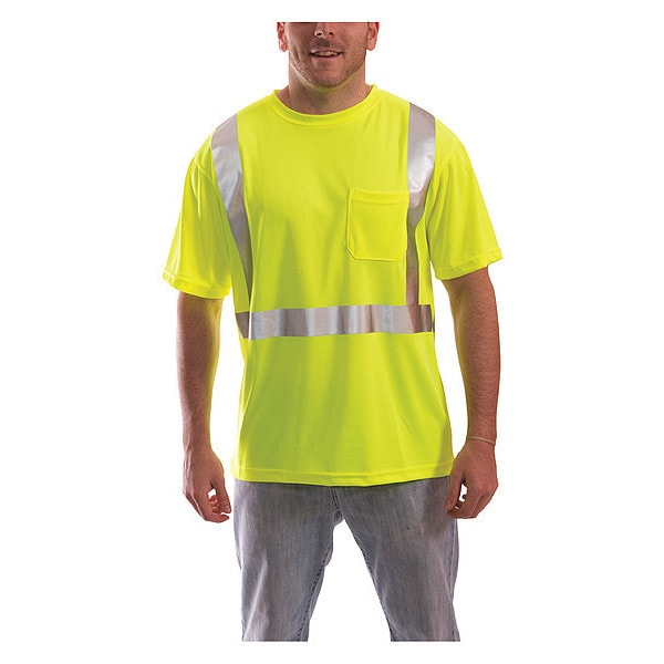 Job Sight Hi-Vis T-Shirt, Short Sleeve, Lime, 3XL