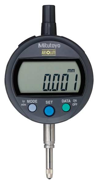 Digital Indicator, 0 to 12.7mm Range, Flat