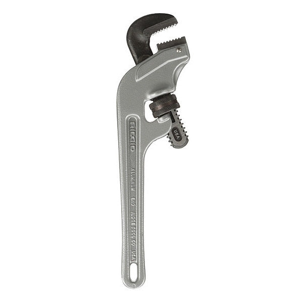 10 in L 1 1/2 in Cap. Aluminum End Pipe Wrench
