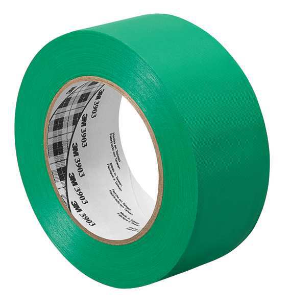 Duct Tape, 1-1/2 In x 50 yd, 6.5 mil, Green