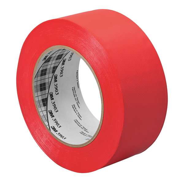 Duct Tape, 1-1/2 In x 50 yd, 6.5 mil, Red