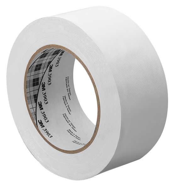 Duct Tape, 1-1/2 In x 50 yd, 6.5 mil, White
