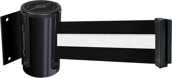 Retractable Belt Barrier, Blk&Wht Stripe