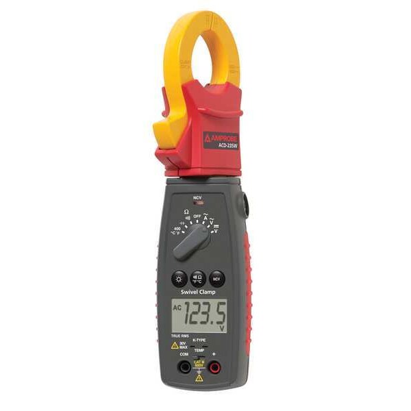 Clamp Meter, LCD, 400 A, 1.2 in (30 mm) Jaw Capacity, Cat III 600V Safety Rating