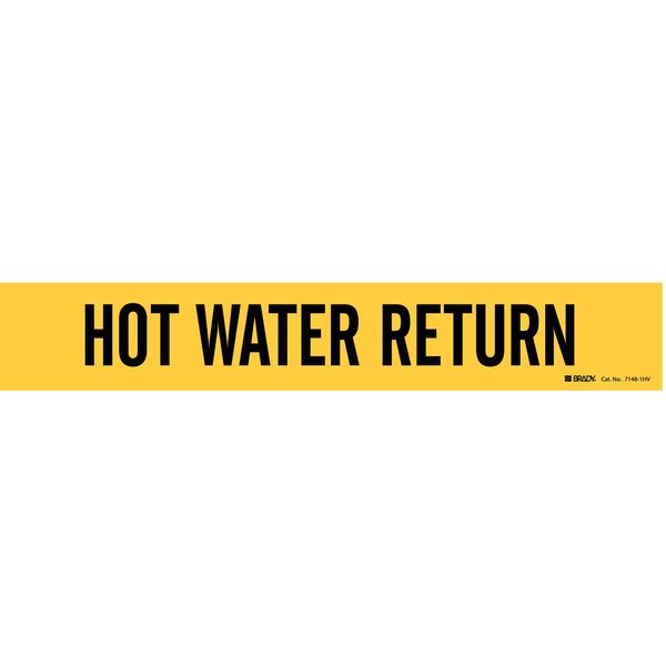 Pipe Markr, Hot Water Return, 8 In or Grtr