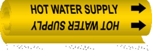 Pipe Mrkr, Hot Water Supply, 2-1/2 to7-7/8, 5709-II