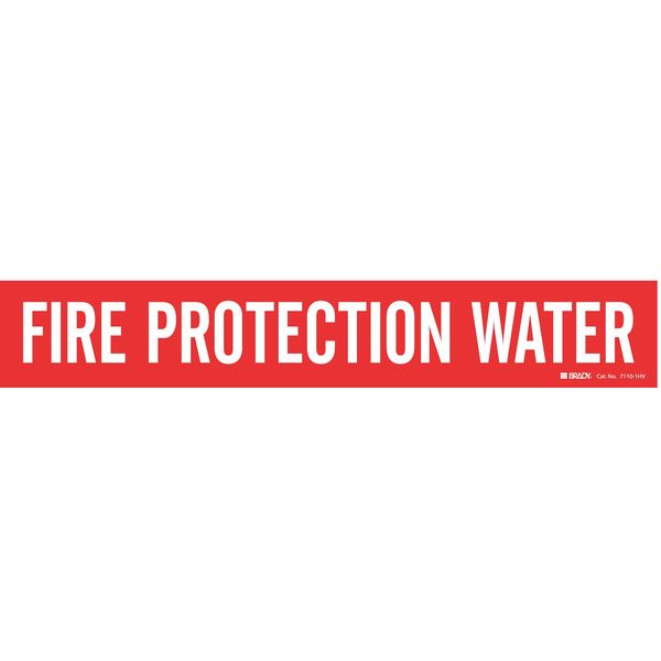 Pipe Marker, Fire Protection Water, Red, 7110-1