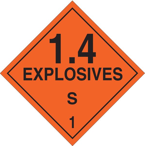 Vehicle Placard, Explosives 1.4
