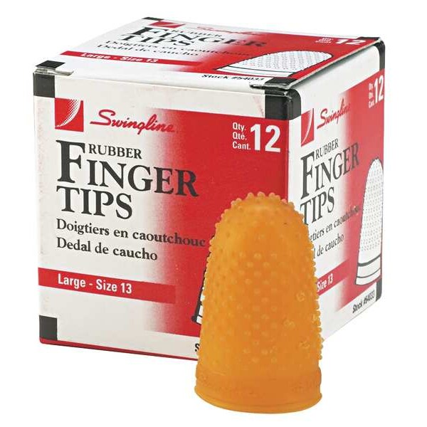 Rubber Finger Tips, Size 13, Large, PK12