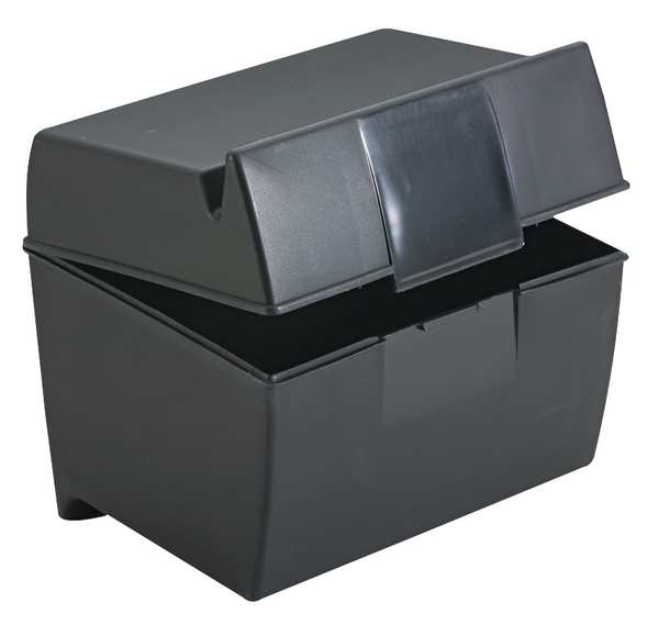 Index Card File Box, For 4 x 6 Cards, Blk