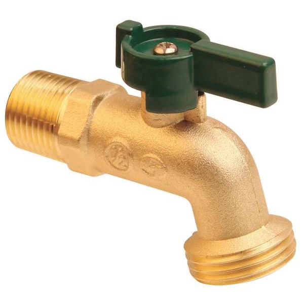 Hose Bibb, Quarter Turn, 3/4In, Brass