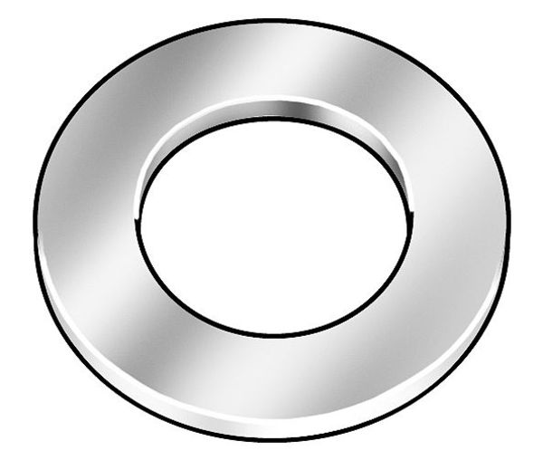 Flat Washer, Fits Bolt Size 1/2 in , Steel Zinc Yellow Finish, 25 PK