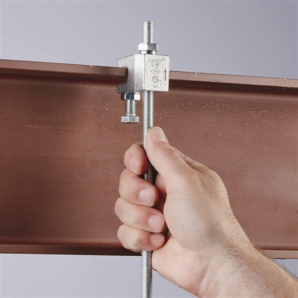 Beam Clamp, 3/8 in, Electrogalvanized