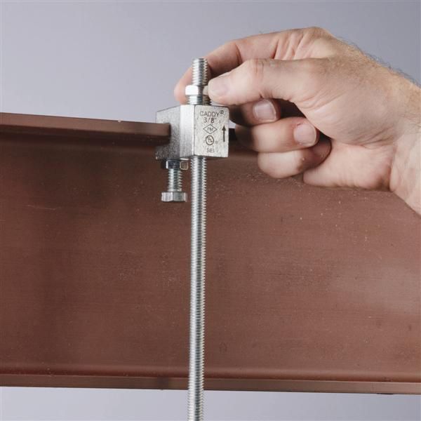 Beam Clamp, 3/8 in, Electrogalvanized