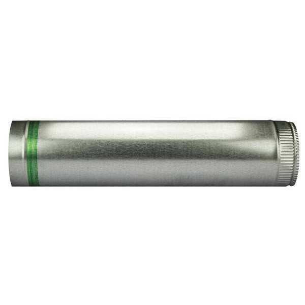 Round Snap Lock Pipe, 9 in Duct Dia, Galvanized Steel, 24 GA, 9 in W, 60