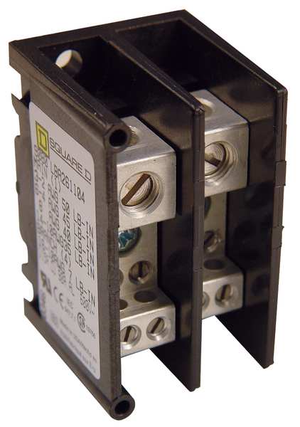 Pwr Dist Block, 350A, 1P, 2/0-10 AWG, 600V