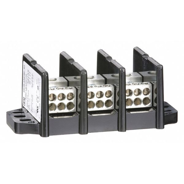 Pwr Dist Block, 150A, 3P, 2/0 - 6AWG, 600VAC