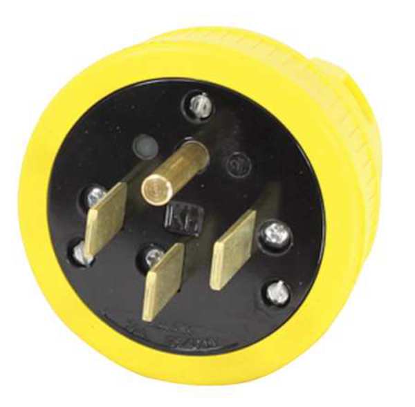 4 Wire Industrial Flip Seal Straight Plug 125/250VAC 50A