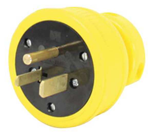 3 Wire Industrial Flip Seal Straight Blade Plug 250VAC 50A