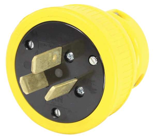 3 Wire Industrial Flip Seal Straight Plug 125/250VAC 50A