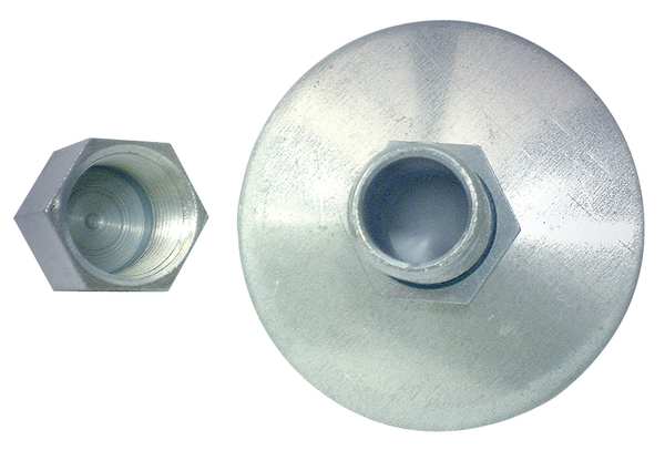 Round Drain, Galvanized Steel, 12 GA, 3 1/2 in W, 1-3/4
