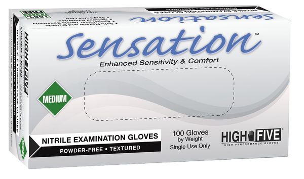 Exam Gloves with Low Dermatitis Potential, Nitrile, Powder Free, Blue, XL, 100 PK